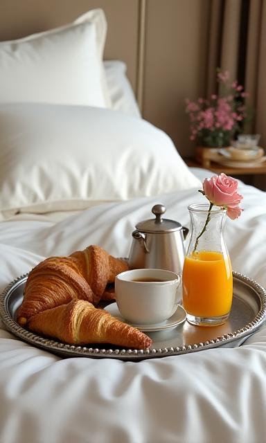 Petit-déjeuner servi en chambre