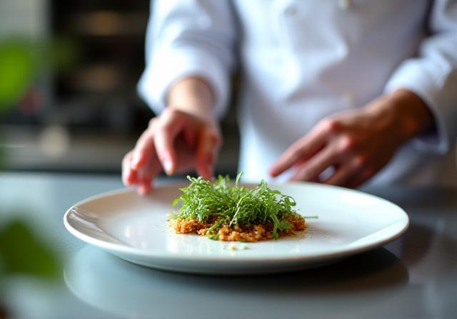 Le Chef de Axiom Hotel en cuisine